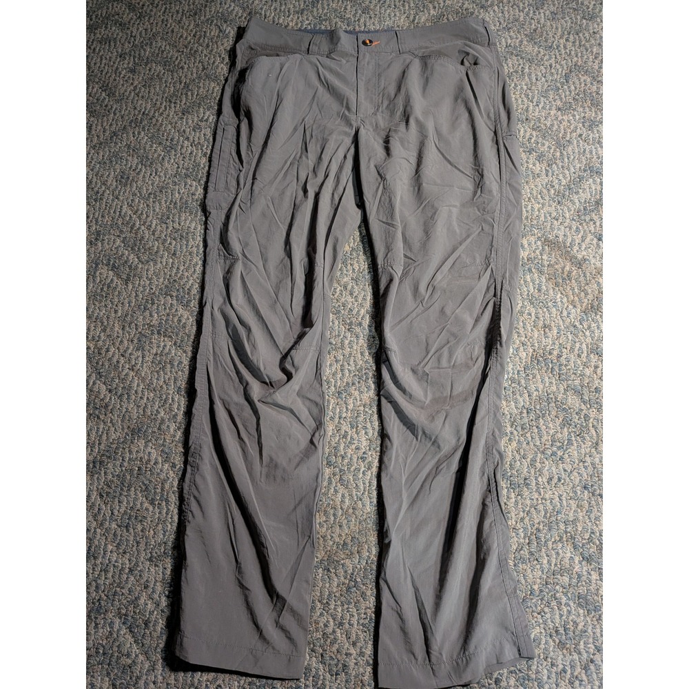 Orvis Mens Gray Nylon Hiking Pants 38x32 Straight Leg Outdoor Cargo 2LAX 696291